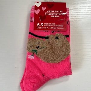 New, sloth crew socks